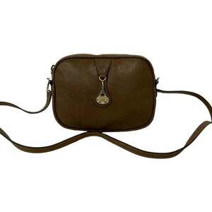 GUCCI Vintage Gucci Plus Logo Hardware Leather Mini Shoulder Bag Brown 93826